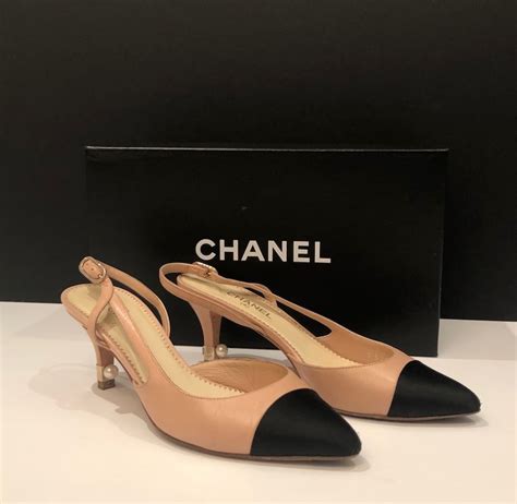 chanel sling shoes price|Chanel ladies high heel shoes.